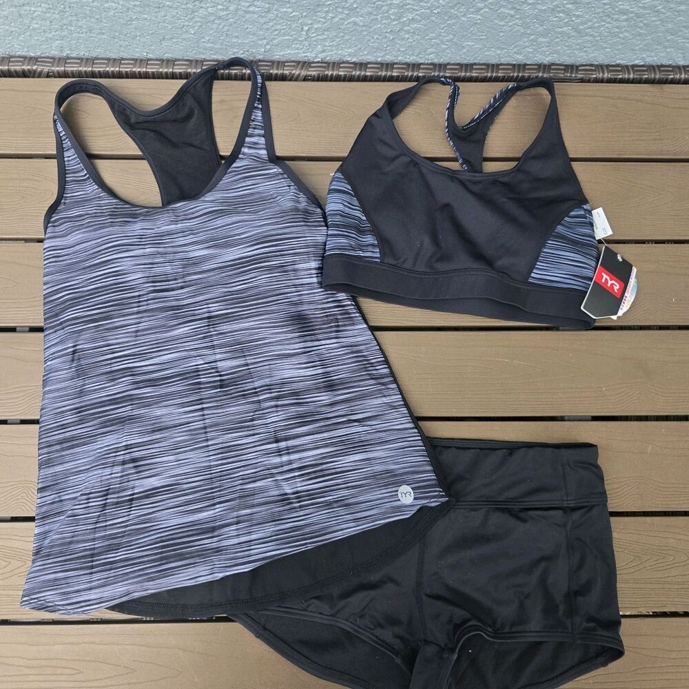 TYR Women's Arvada Set Tank, Jojo & Solid Della Boyshorts Set S NEW  Sample Set